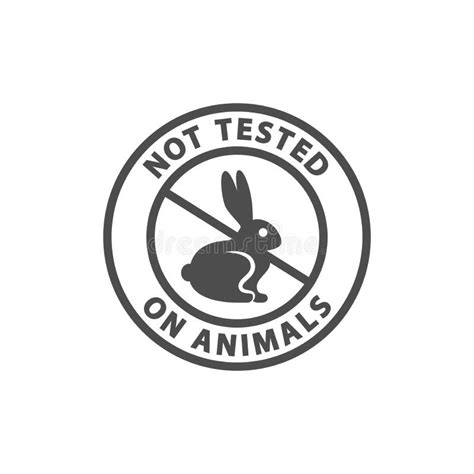 Not Tested On Animals Round Vector Label Stamp 向量例证 插画 包括有 没有 测试