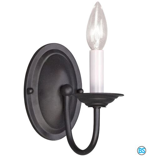 Sconces Home Basics 7 High Black Candle Style Wall Sconce