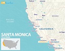 Santa Monica California Map | Wine Country California Map