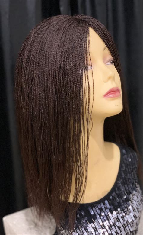 Micro Twist Braided Wig Ready To Ship Etsy In 2020 Twist Braids