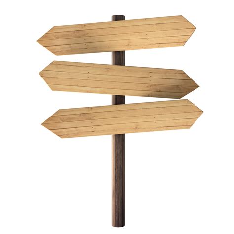 Wooden Signpost Isolated On Transparent Background 27256321 Png
