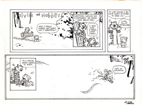 Final Calvin And Hobbes Strip Recreation In Nathan Hartzs Calvin And