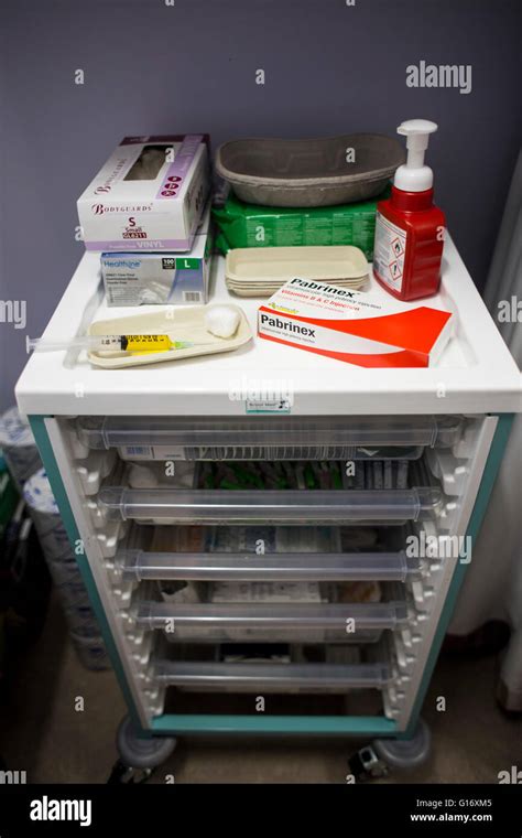 A Medical Storage Tray In A Hospital Office Stock Photo Alamy