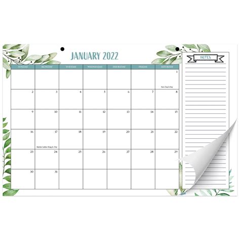 Buy Aesthetic Greenery Desk Calendar Runs From January 2022 Until