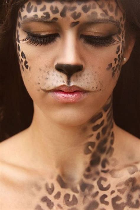 Leopard Print Makeup Animals Leopard Halloween Spots Adult Costume