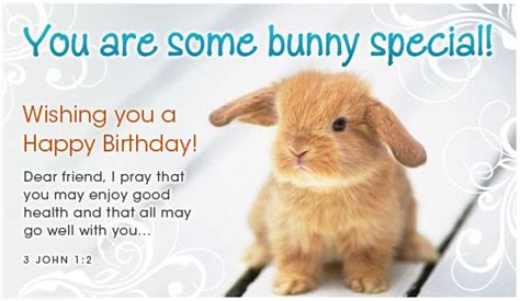 Some Bunny Special In Your Life Happy Birthday Animals Happy