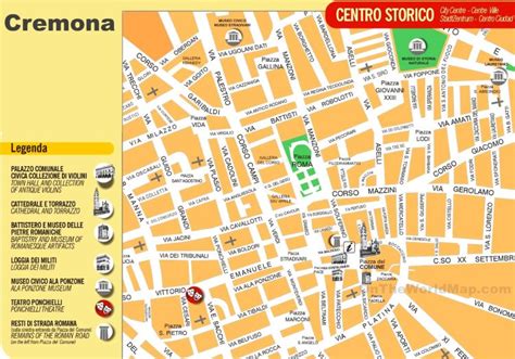 Cremona Mappa Della Città Vecchia