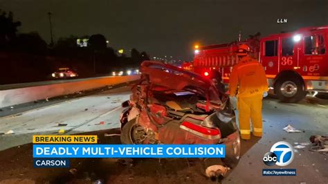 Nb 110 Freeway In Carson Reopens After 1 Killed 3 Injured In Multi