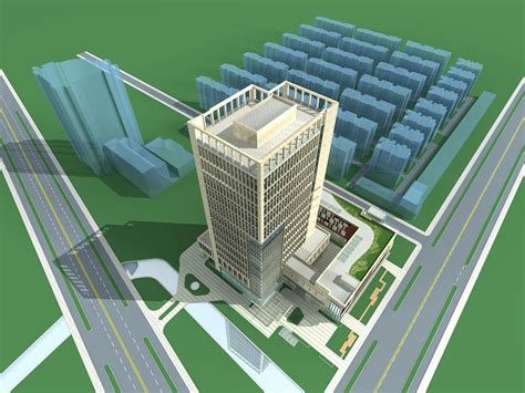 Hotel Building 3D Model CGTrader