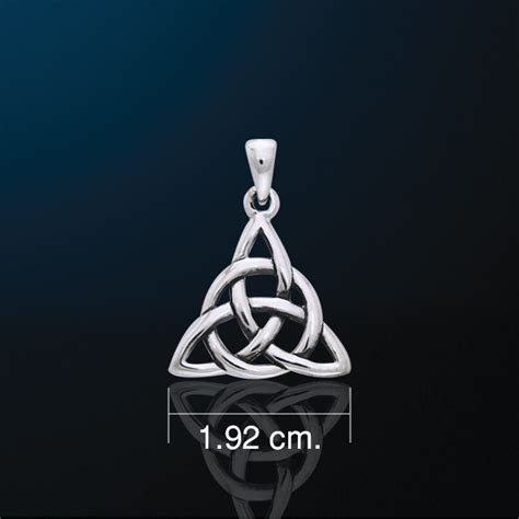 Lovely Small Charmed Symbol Trinity Triquetra Pendant In White Bronze