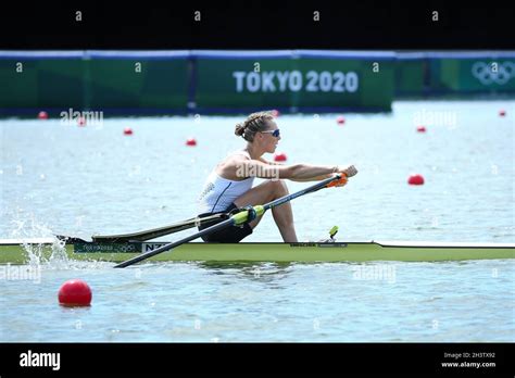 July 23rd 2021 Tokyo Japan Emma Twigg Of New Zealand Wins The Rowing Womens Single Sculls