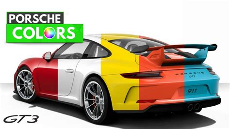 Porsche 911 Paint Color Chart