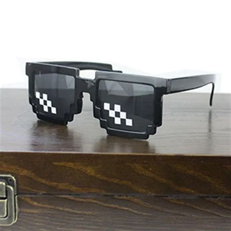 Sunglasses Kujuny Funny Mosaic Pixel Men Women Thug Life Eyeglasses Classic Party Props Eyewear