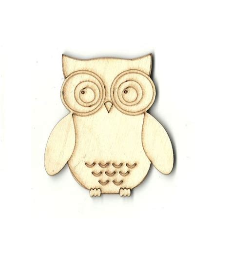 Owl Laser Cut Out Unfinished Wood Shape Craft Supply Brd28 Etsy