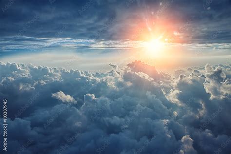 Beautiful Blue Sky Background With Clouds Stock Photo Adobe Stock