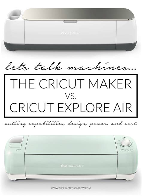 Cricut Maker Vs Cricut Explore Air 2 Cutting Machines