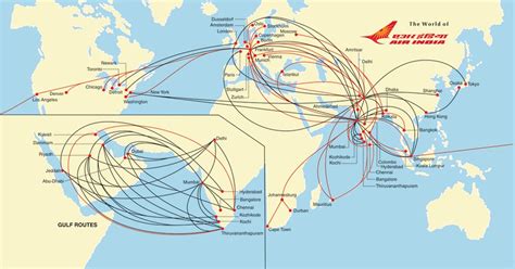 All Funcionar Papi Air India International Route Map Adulto Descolorar