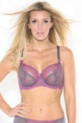 Nwt Fit Fully Yours Nicole See Thru Lace Underwire Bra B2271 Graphite