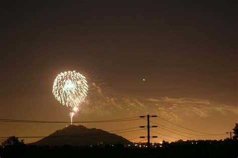 Riverside Ca Fireworks On The Top Of Mt Rubidoux On 4th Of July