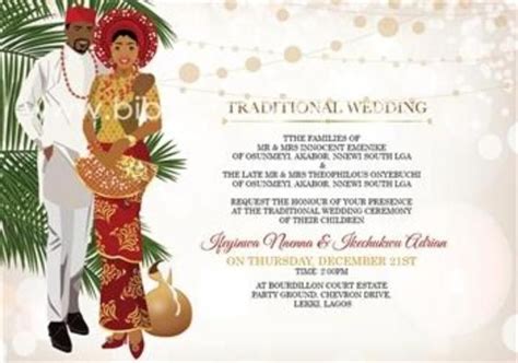 Nwayi Oma Nigerian Igbo Traditional Wedding Invitation Traditional