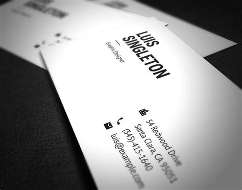 Clean And Minimal Business Card Template On Behance