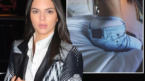 Kendall Jenner Poses Topless Flashing Her Calvin Kleins And A Hint Of
