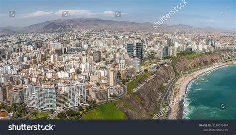 Lima Peru Aerial View Miraflores Town Stock Photo 2138073467 Shutterstock