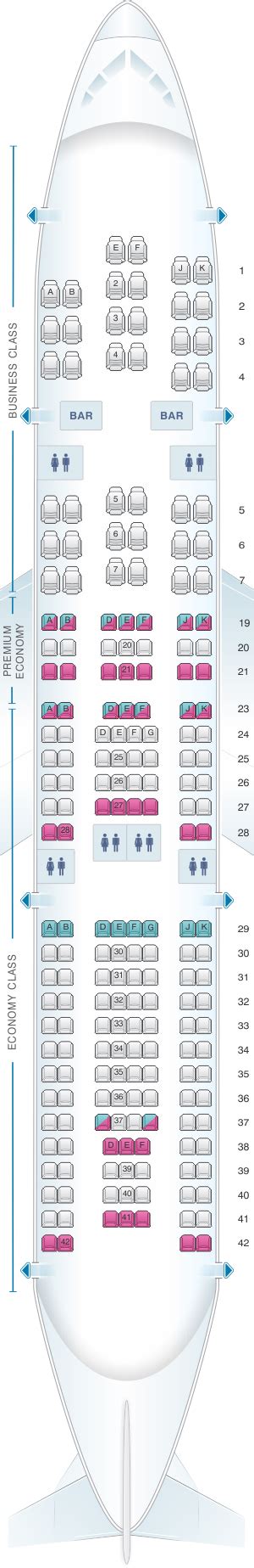 Seat Map Air France Airbus A330 200 Long Haul International 208pax