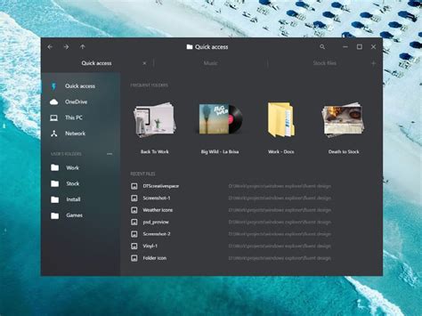 Windows Explorer Fluent Design Fluent Design Software Interface