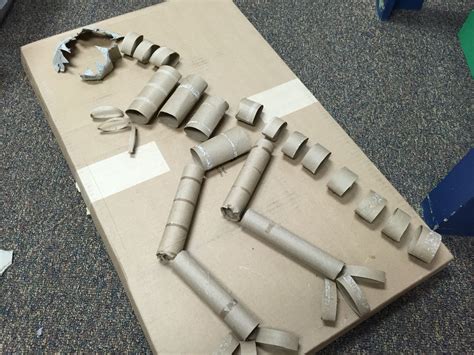 Paper Towel Roll Dinosaur Skeleton For Dinosaur Dig Dinosaur Art