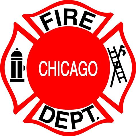 Chicago Fire Logo Chicago Fire Paramedic Black Logo Stickers By