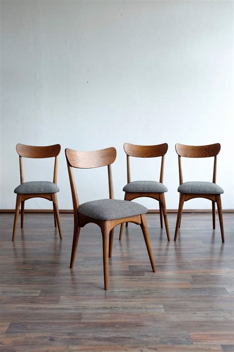 Set Of 4 Danish Style Dining Chairs Renové Antique Dining Tables Diy