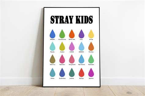 Stray Kids Color Palette Print Stray Kids Poster Stray Kids Art Print