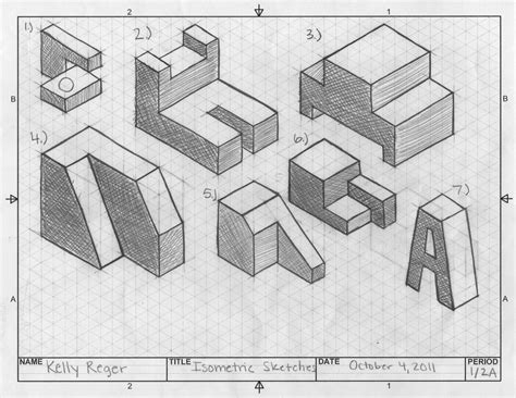 Isometric Pictorial Sketch At Explore Collection