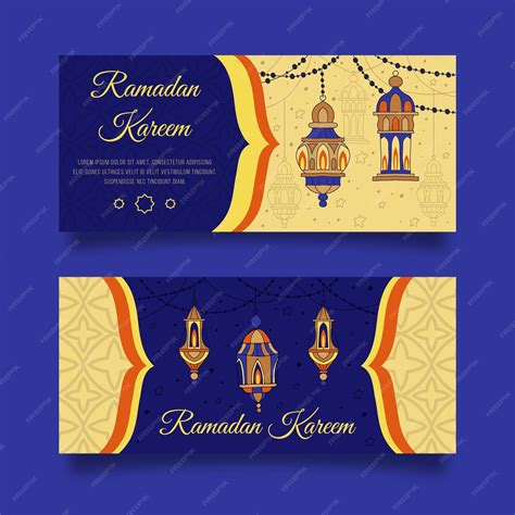 Premium Vector Hand Drawn Ramadan Banners