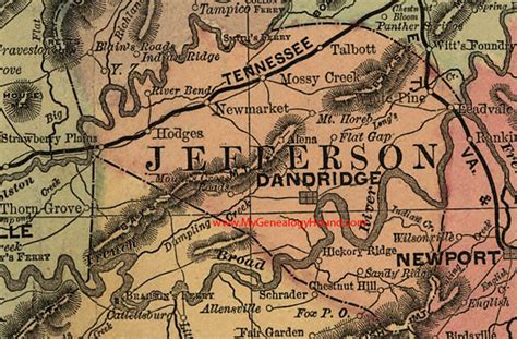 Jefferson County Tn Map Cities And Towns Map