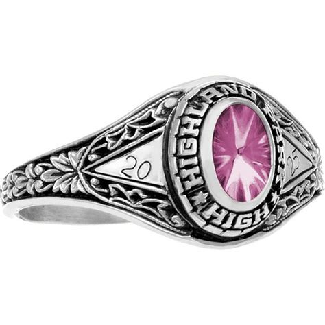 Fantasia Girls High School Class Ring In Rose Zircon Starting At Only