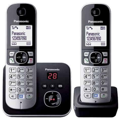 Panasonic Cordless Phone Plus 1 Handset Kx Tg6822alb Officeworks