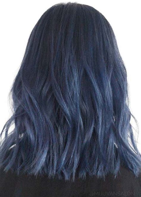 Dark Blue Hair Color Ideas And Images