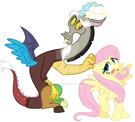 Fluttershy And Discord Vector 2 By P0pitl0ckit Key On Deviantart