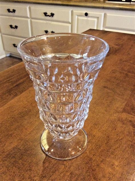Vintage Fostoria American Clear Cubist Iced Tea Goblet 5 75 Measures 5 3 4 Tall And 3 3 4 In