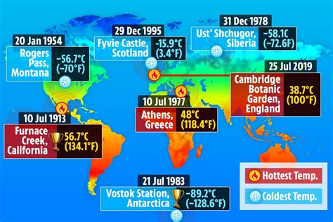 Hottest Weather Ever World Record Temperatures Revealed Including Scorching 57c In California