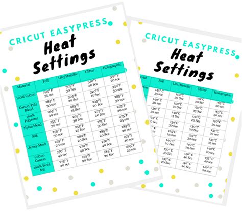 Cricut Easypress Heat Press Temperature Chart Yoiki Guide Useful