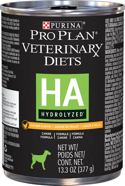 This one is for dogs suffering from ingredient and nutrient intolerance which can cause allergic reactions. Purina Veterinary Diets Dog Food HA [Hydrolyzed Chicken ...