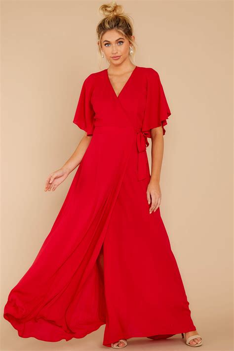 Wrapped In Elegance Red Maxi Dress In 2020 Best Maxi Dresses Red