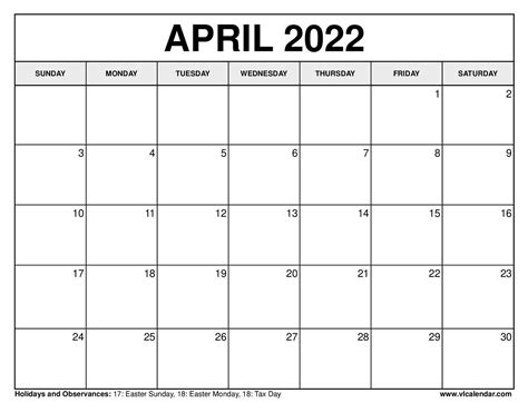 Free April 2022 Calendar February 2022 Calendar