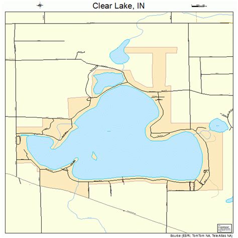 Clear Lake Indiana Street Map 1813438