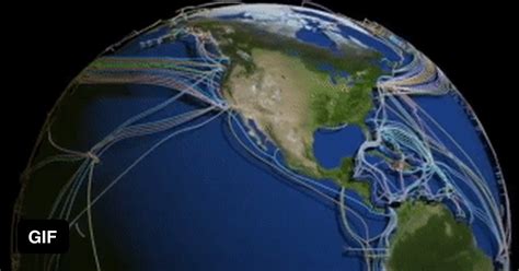 The Underwater Fiber Optic Cable Network On The Earth 9gag