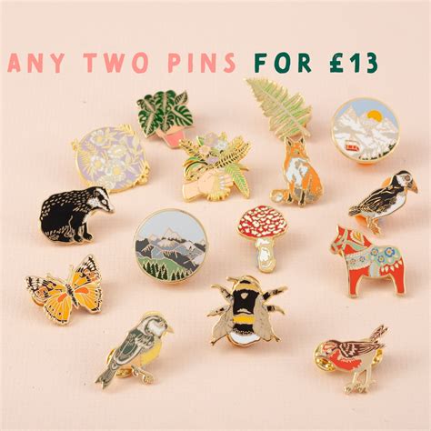 Any Enamel Pins Deal Pin Badge Hard Enamel Pin Gold Enamel Pin Nature Pin Lapel Pin Wildlife