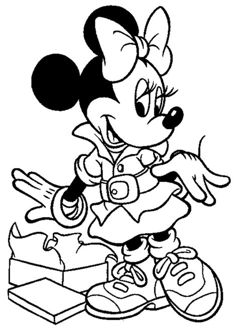 100 days of school with school supplies coloring page. Free Printable Minnie Mouse Coloring Pages For Kids